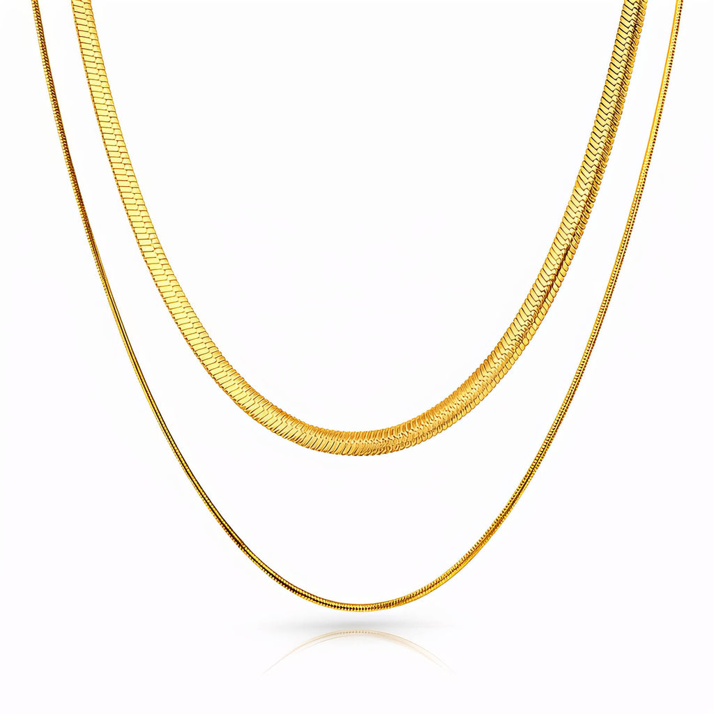 Necklace, 18K Gold plated steel